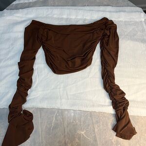 Chocolate Off-Shoulder Top